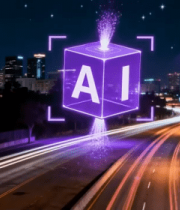 城市夜景中的科技元素15070#横屏 