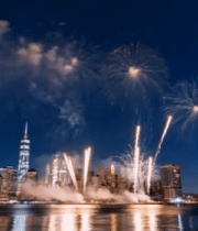 城市夜景烟花绽放画面(1)10526#横屏 