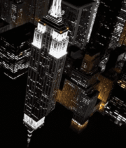 	 城市夜景摩天大楼俯瞰画面330#横屏 