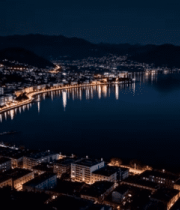 城市夜景海岸线全景4129#横屏 