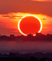 城市日落景象14368#横屏 