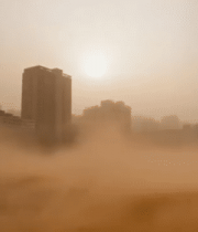 城市沙尘天气景象10326#横屏 