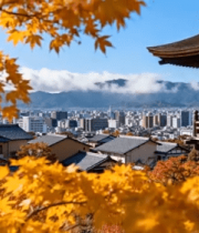 秋日古建筑风景全景575#横屏 