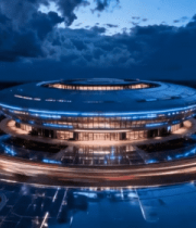 城市建筑夜景航拍素材3218#横屏 