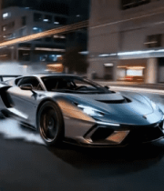 城市街道跑车漂移画面4493#横屏 