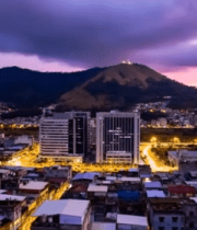 城市黄昏全景及远山风光1914#横屏 