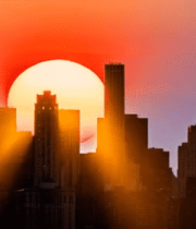 城市高楼夕阳景观12432#横屏 