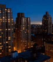 城市高楼夜景俯瞰(1)2018#横屏 