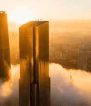 城市高楼日出云海景观4374#横屏 