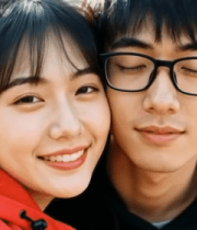 情侣户外亲密依偎7897#横屏 