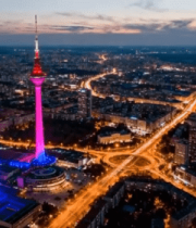 城市地标建筑夜景俯瞰11068#横屏 