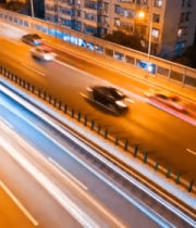 城市高架夜景车流素材3519#横屏 
