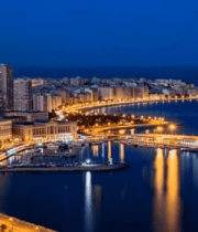 	 城市港口夜景全景1943#横屏 