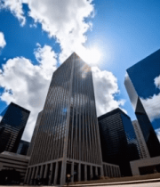 城市高楼大厦蓝天白云景象14381#横屏 