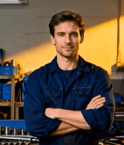 车间工人双臂交叉站立画面11242#横屏 