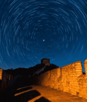 长城星空夜景素材1561#横屏 