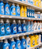 超市货架上的清洁用品5513#横屏 