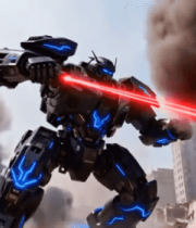 战斗中的科幻机器人3032#横屏 