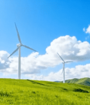 草原上的风力发电机素材(1)6073#横屏 