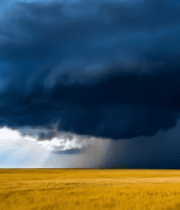 草原上的乌云密布天空景象9756#横屏 