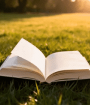 草地上翻开的书籍(4)11334#横屏 