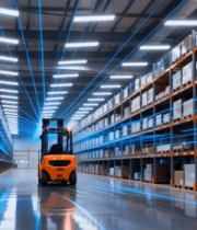 仓库内叉车行驶画面12213#横屏 