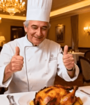 餐厅厨师展示美味菜肴1017#横屏 