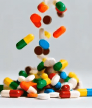 彩色药丸胶囊散落素材10538#横屏 