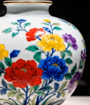 彩绘瓷器花瓶特写素材5175#横屏 