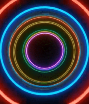 彩色霓虹光圈背景素材8376#横屏 