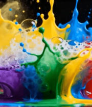 彩色颜料飞溅素材13803#横屏 