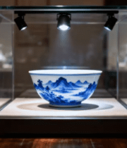 博物馆展示青花瓷碗素材2624#横屏 