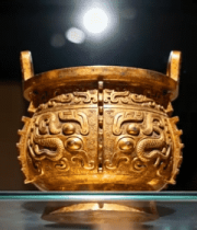 博物馆内青铜器文物展示3130#横屏 