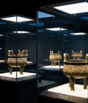 博物馆内青铜鼎文物展示11123#横屏 