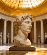 博物馆内的雕塑展示4212#横屏 