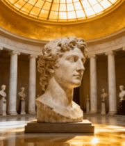 博物馆内的雕塑展示4212#横屏 