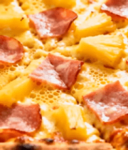 菠萝火腿披萨特写6904#横屏 