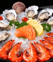 冰盘海鲜拼盘特写7888#横屏 