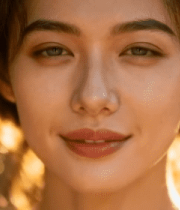 闭眼女性面部特写素材8887#横屏 