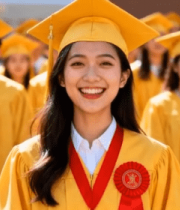 毕业生身着学士服合影场景15047#横屏 