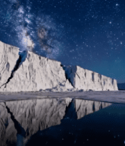 北极冰川星空极光景观11253#横屏 