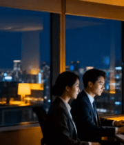 办公室内商务人士办公场景4284#横屏 