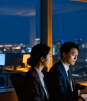 办公室内商务人士办公场景4284#横屏 