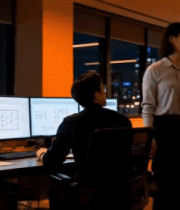 办公室内设计师交流工作场景2551#横屏 