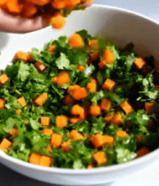 白色碗中蔬菜食材特写8629#横屏 