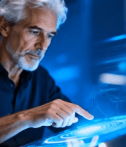 白发男子操作科技设备12961#横屏 