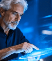 白发男子操作科技设备12961#横屏 