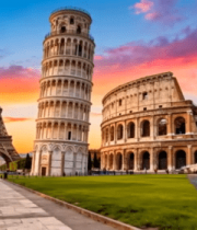 埃菲尔铁塔等欧洲建筑景观13794#横屏 