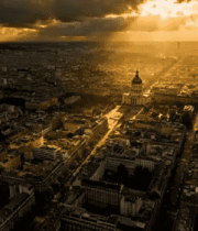 巴黎城市鸟瞰全景3182#横屏 