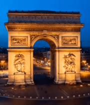 	 巴黎凯旋门夜景全景10283#横屏 